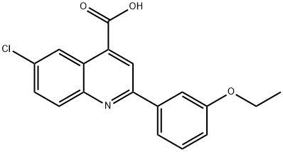 6-CHLORO-2-(3-ETHOXYPHENYL)QUINOLINE-4-CARBOXYLICACID Structure