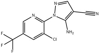 5-amino-1-[3-chloro-5-(trifluoromethyl)-2-pyridinyl]-1H-pyrazole-4-carbonitrile 구조식 이미지