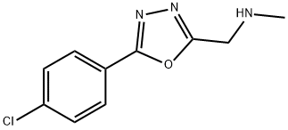 [5-(4-클로로페닐)-1,3,4-옥사디아졸-2-일]-N-메틸메탄아민 구조식 이미지