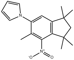 1-(1,1,3,3,6-pentamethyl-7-nitro-2,3-dihydro-1H-inden-5-yl)-1H-pyrrole 구조식 이미지