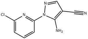 5-amino-1-(6-chloro-2-pyridinyl)-1H-pyrazole-4-carbonitrile Structure