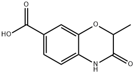 2-methyl-3-oxo-3,4-dihydro-2H-1,4-benzoxazine-7-carboxylic acid 구조식 이미지