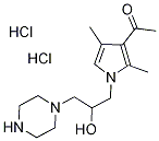 1-[1-(2-Hydroxy-3-piperazin-1-yl-propyl)-2,4-dimethyl-1H-pyrrol-3-yl]-ethanone di 구조식 이미지