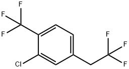 2-Chloro-4-(2,2,2-trifluoroethyl)-1-(trifluoromethyl)benzene 구조식 이미지