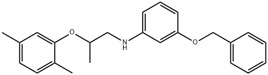 3-(Benzyloxy)-N-[2-(2,5-dimethylphenoxy)propyl]-aniline Structure