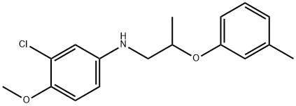 3-Chloro-4-methoxy-N-[2-(3-methylphenoxy)propyl]-aniline 구조식 이미지