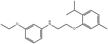 3-Ethoxy-N-[2-(2-isopropyl-5-methylphenoxy)ethyl]-aniline 구조식 이미지