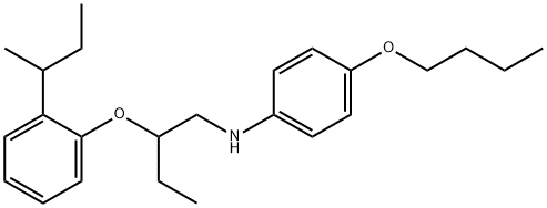 4-Butoxy-N-{2-[2-(sec-butyl)phenoxy]butyl}aniline Structure