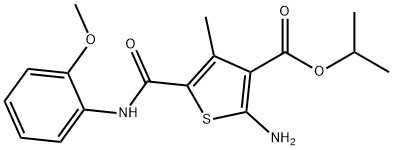 Isopropyl 2-amino-5-{[(2-methoxyphenyl)amino]-carbonyl}-4-methylthiophene-3-carbo Structure