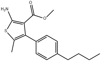 Methyl 2-amino-4-(4-butylphenyl)-5-methylthiophene-3-carboxylate Structure