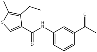 N-(3-Acetylphenyl)-4-ethyl-5-methylthiophene-3-carboxamide 구조식 이미지