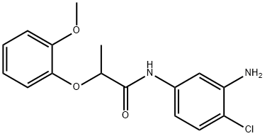 N-(3-Amino-4-chlorophenyl)-2-(2-methoxyphenoxy)-propanamide 구조식 이미지