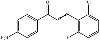 (2E)-1-(4-aminophenyl)-3-(2-chloro-6-fluorophenyl)prop-2-en-1-one 구조식 이미지