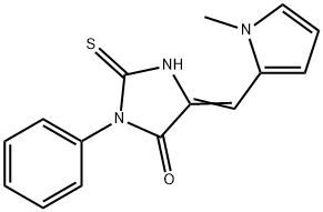 (5E)-2-mercapto-5-[(1-methyl-1H-pyrrol-2-yl)methylene]-3-phenyl-3,5-dihydro-4H-imidazol-4-one Structure
