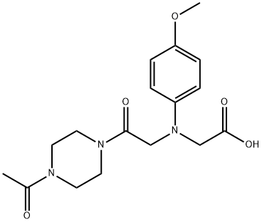 [[2-(4-acetylpiperazin-1-yl)-2-oxoethyl](4-methoxyphenyl)amino]acetic acid 구조식 이미지