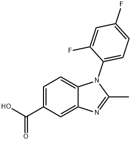 1-(2,4-difluorophenyl)-2-methyl-1H-benzimidazole-5-carboxylic acid Structure