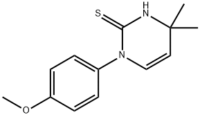 1-(4-methoxyphenyl)-4,4-dimethyl-1,4-dihydropyrimidine-2-thiol 구조식 이미지