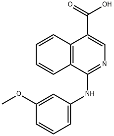 1-[(3-methoxyphenyl)amino]isoquinoline-4-carboxylic acid 구조식 이미지