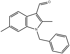 1-benzyl-2,6-dimethyl-1H-indole-3-carbaldehyde 구조식 이미지