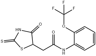 2-(2-mercapto-4-oxo-4,5-dihydro-1,3-thiazol-5-yl)-N-[2-(trifluoromethoxy)phenyl]acetamide 구조식 이미지