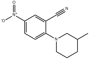 2-(3-methylpiperidin-1-yl)-5-nitrobenzonitrile Structure