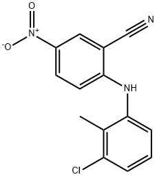 2-[(3-chloro-2-methylphenyl)amino]-5-nitrobenzonitrile 구조식 이미지