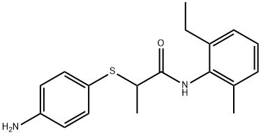 2-[(4-aminophenyl)thio]-N-(2-ethyl-6-methylphenyl)propanamide 구조식 이미지