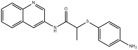 2-[(4-aminophenyl)thio]-N-quinolin-3-ylpropanamide 구조식 이미지