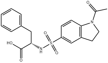 2-{[(1-acetyl-2,3-dihydro-1H-indol-5-yl)sulfonyl]amino}-3-phenylpropanoic acid 구조식 이미지