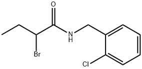 2-bromo-N-(2-chlorobenzyl)butanamide 구조식 이미지