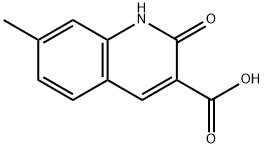 2-hydroxy-7-methylquinoline-3-carboxylic acid 구조식 이미지