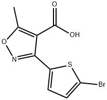 3-(5-bromothien-2-yl)-5-methylisoxazole-4-carboxylic acid 구조식 이미지