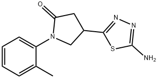 4-(5-amino-1,3,4-thiadiazol-2-yl)-1-(2-methylphenyl)pyrrolidin-2-one Structure