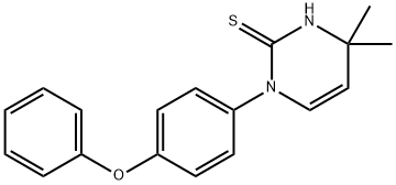 4,4-dimethyl-1-(4-phenoxyphenyl)-1,4-dihydropyrimidine-2-thiol 구조식 이미지
