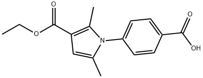 4-[3-(ethoxycarbonyl)-2,5-dimethyl-1H-pyrrol-1-yl]benzoic acid 구조식 이미지