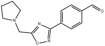 4-[5-(pyrrolidin-1-ylmethyl)-1,2,4-oxadiazol-3-yl]benzaldehyde Structure