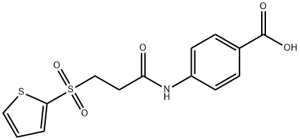 4-{[3-(thien-2-ylsulfonyl)propanoyl]amino}benzoic acid 구조식 이미지