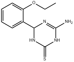 4-amino-6-(2-ethoxyphenyl)-1,6-dihydro-1,3,5-triazine-2-thiol 구조식 이미지