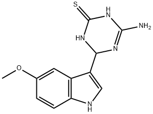 4-amino-6-(5-methoxy-1H-indol-3-yl)-1,6-dihydro-1,3,5-triazine-2-thiol Structure