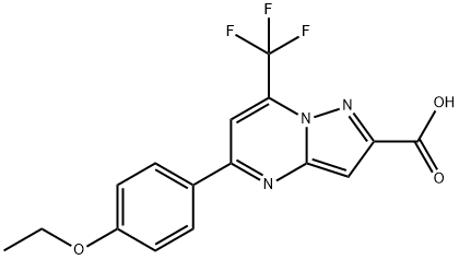 5-(4-ethoxyphenyl)-7-(trifluoromethyl)pyrazolo[1,5-a]pyrimidine-2-carboxylic acid Structure