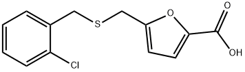 5-{[(2-chlorobenzyl)thio]methyl}-2-furoic acid Structure