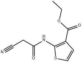 ethyl 2-[(cyanoacetyl)amino]thiophene-3-carboxylate 구조식 이미지