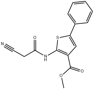 methyl 2-[(cyanoacetyl)amino]-5-phenylthiophene-3-carboxylate Structure