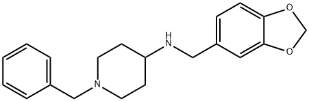 N-(1,3-benzodioxol-5-ylmethyl)-1-benzylpiperidin-4-amine 구조식 이미지