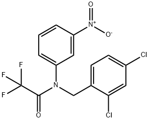 N-(2,4-dichlorobenzyl)-2,2,2-trifluoro-N-(3-nitrophenyl)acetamide 구조식 이미지