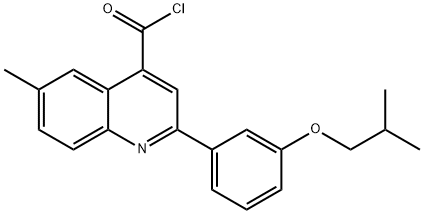 2-(3-isobutoxyphenyl)-6-methylquinoline-4-carbonyl chloride Structure