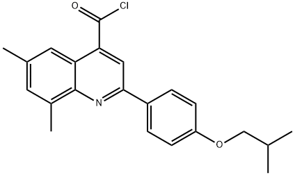 2-(4-isobutoxyphenyl)-6,8-dimethylquinoline-4-carbonyl chloride Structure