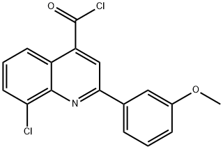 8-chloro-2-(3-methoxyphenyl)quinoline-4-carbonyl chloride 구조식 이미지