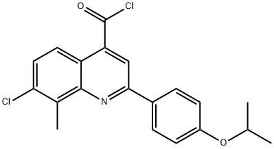 7-chloro-2-(4-isopropoxyphenyl)-8-methylquinoline-4-carbonyl chloride 구조식 이미지