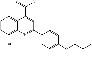 8-chloro-2-(4-isobutoxyphenyl)quinoline-4-carbonyl chloride Structure